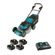 Самоходна акумулаторна косачка Makita DLM532PT4, 18+18 V, 53 см, 1700 м², с мулчиране, 4 батерии и зарядно