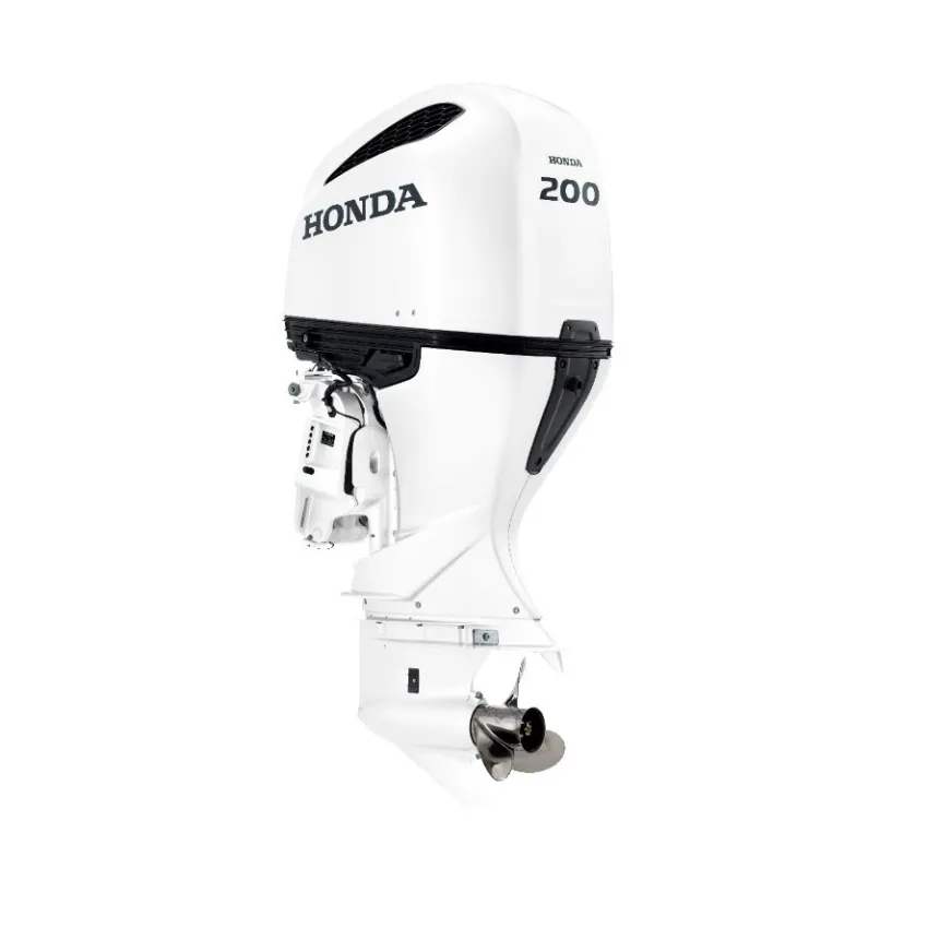 Honda Двигател BF 200D XDU БЯЛ 200 к.с, екстра дълъг ботуш, електрически стартер, електронно дистанционно управление, електрохидравлично регулиране на наклона, 60А генератор