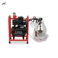 MELASTY TYS-KC2-PS 70mm Вакуум Помпа за 2 Кози с Неръждаем Гюм