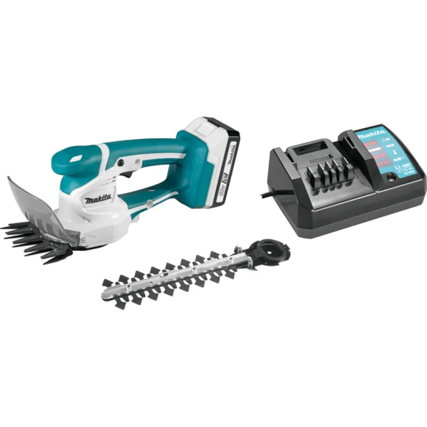 Акумулаторна ножица за трева и храсти Makita UM110DWYX, 18 V, 1.5 Ah, 110 мм, с батерия и зарядно