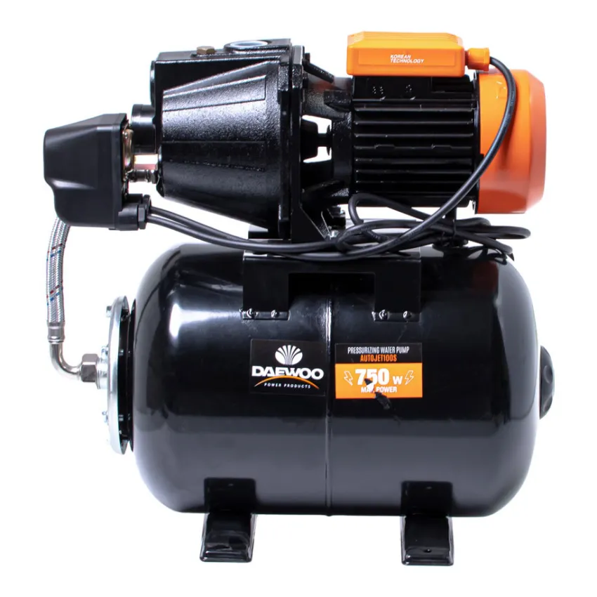 Daewoo AUTOJET100S – Хидрофорна помпа 750W, 3600 л/ч, 28 м напор, 19 л съд
