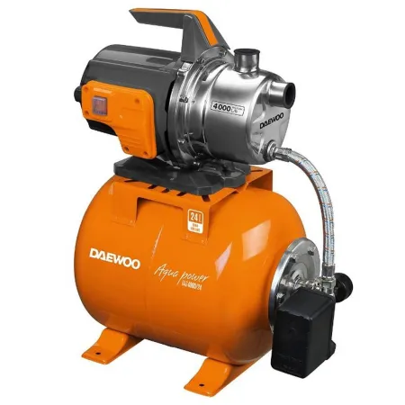 DAEWOO DAS 4000/24 – Хидрофорна помпа 1200W, 48 м, 3800 л/ч, 24 л резервоар