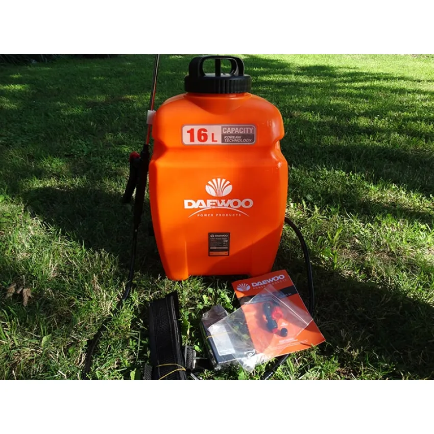 DAEWOO DAPS16-B – Акумулаторна пръскачка, 16 л, 12 V, 8 Ah, с батерия и зарядно