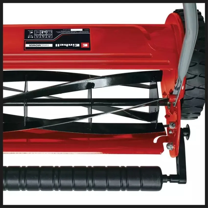 Einhell GC-HM 300 Ръчна косачка за трева с 5 стоманени ножа, регулируема височина на косене и ергономична работа