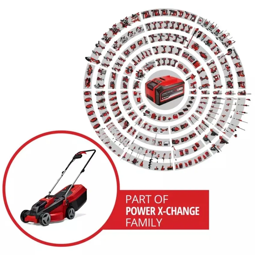 Einhell GE-CM 18/30 Li (1x3,0Ah) – Компактна акумулаторна косачка с безчетков мотор и Power X-Change батерия