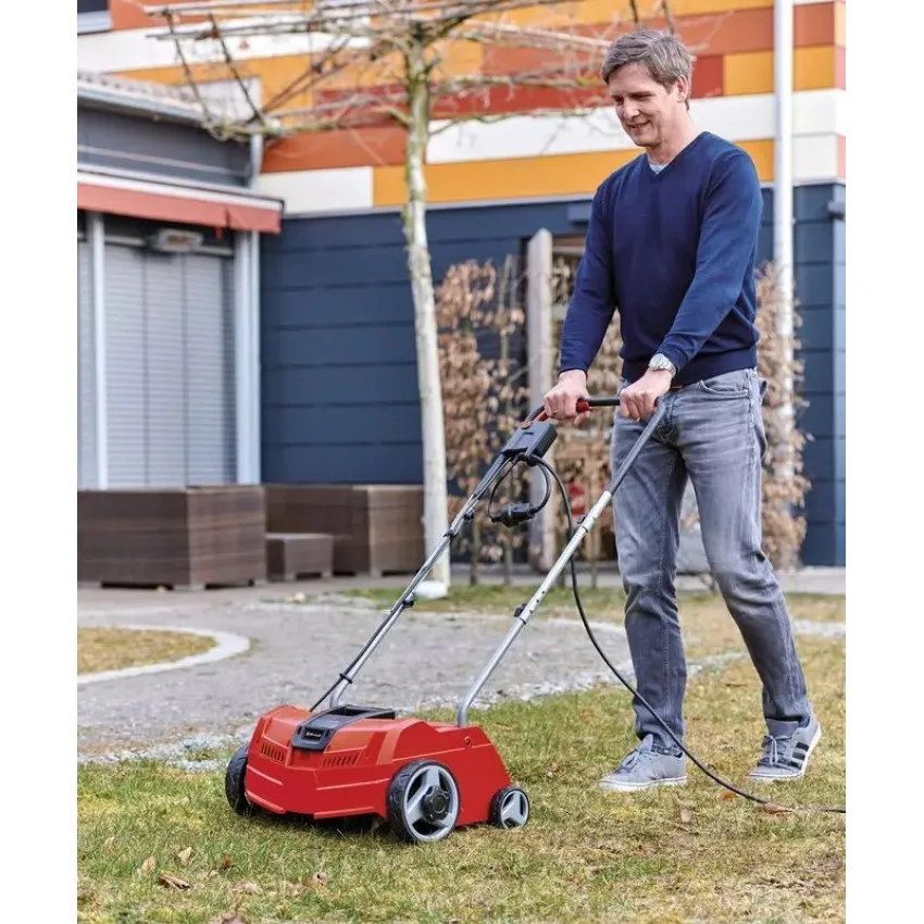 Einhell GC-ES 1231/1 Електрически култиватор за ефективно скарифициране на тревни площи до 300 м²