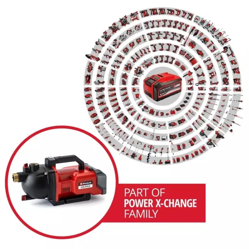 Einhell AQUINNA 36/30 Акумулаторна градинска помпа Power X-Change за икономично напояване