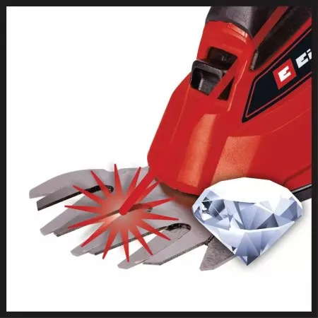 Einhell GC-CG 18 Li-Solo Акумулаторна ножица за трева и храсти с лазерно изрязани и диамантено заточени остриета, част от Power X-Change