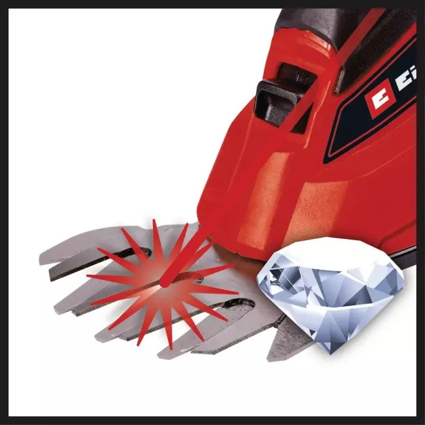 Einhell GC-CG 18 Li-Solo Акумулаторна ножица за трева и храсти с лазерно изрязани и диамантено заточени остриета, част от Power X-Change