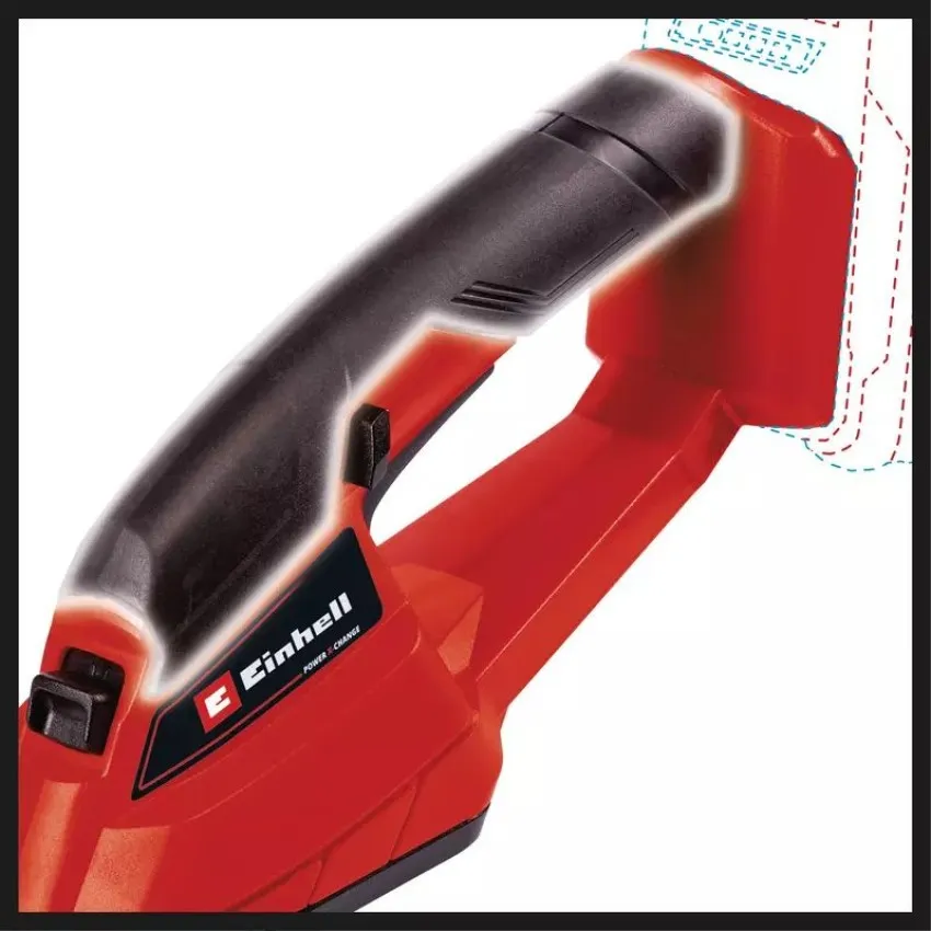 Einhell GC-CG 18 Li-Solo Акумулаторна ножица за трева и храсти с лазерно изрязани и диамантено заточени остриета, част от Power X-Change