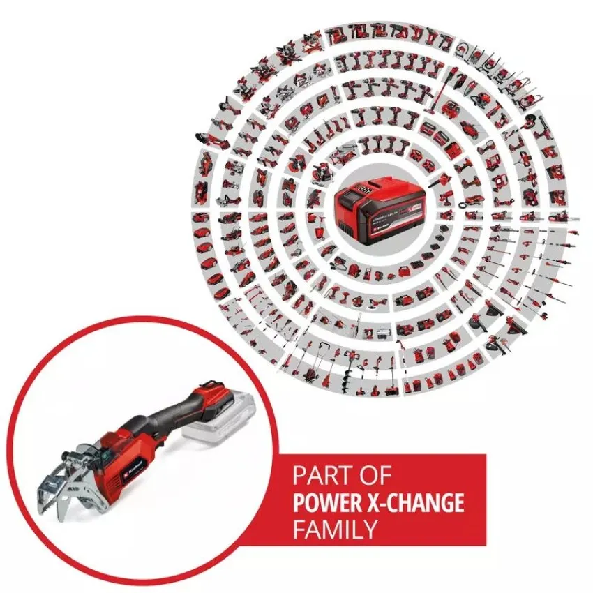 Einhell GE-GS 18/150 Li-Solo Акумулаторен градински трион за рязане на клони до 10 см, част от Power X-Change