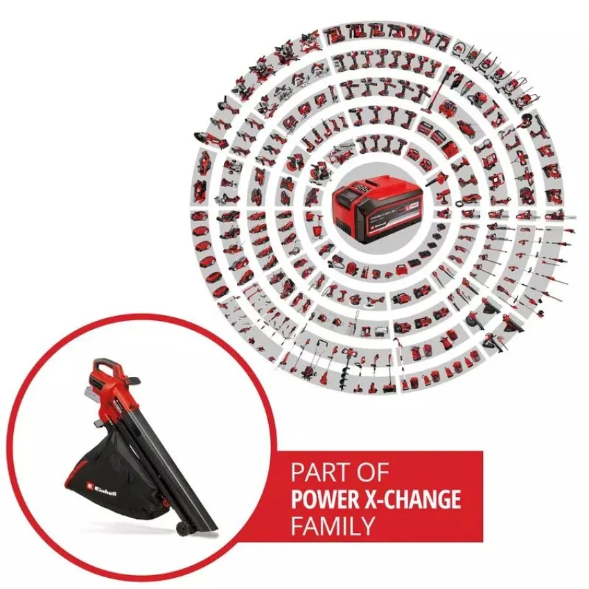Einhell VENTURRO 18/210 Акумулаторна прахосмукачка за листа с безчетков двигател, електронен контрол на скоростта и вграден шредер