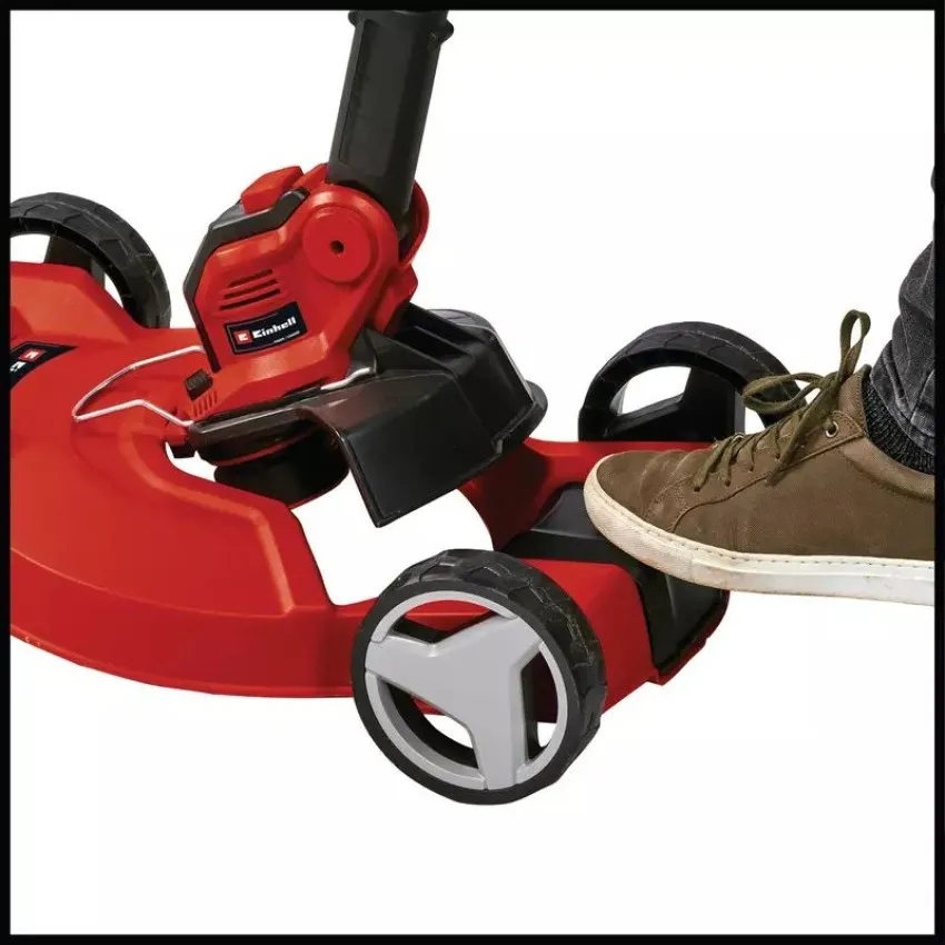 Einhell GE-CT 18/28 Li TC-Solo Акумулаторен тример за трева с телескопична дръжка и "Количка за тример" за перфектно поддържане на ръбове и вертикални повърхности