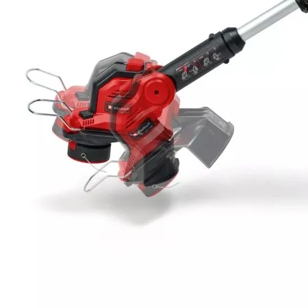 Einhell GE-CT 18/28 Li-Solo Акумулаторен тример за трева с телескопична дръжка и 180° въртяща се глава за лесно рязане на ръбове и вертикални повърхности