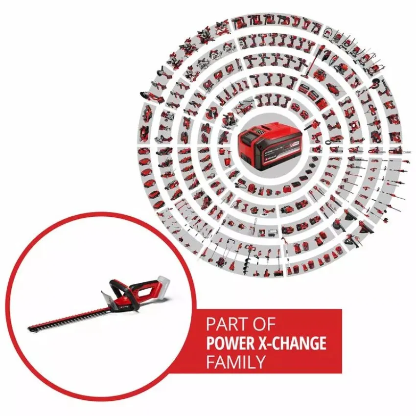 Einhell GC-CH 18/40 Li Solo Лек и мощен акумулаторен храсторез с лазерно изрязани ножове
