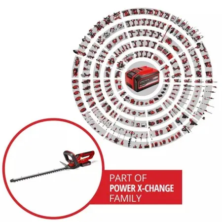 Einhell GC-CH 1855/1 Li Kit (1x2.5 Ah) Акумулаторен храсторез с лазерно изрязани ножове и въртяща се ръкохватка