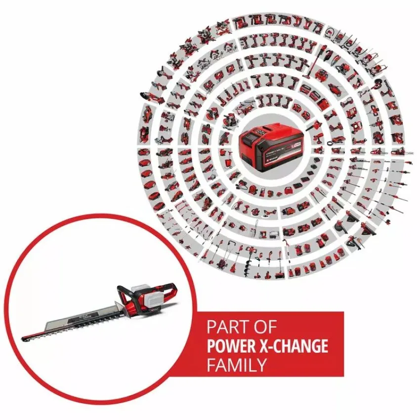 Einhell GE-CH 36/65 Li-Solo Мощен акумулаторен храсторез с 65 см дължина на рязане и въртяща се дръжка