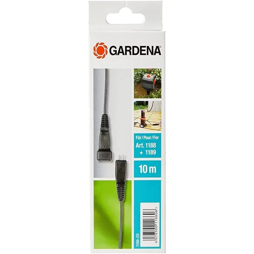 GARDENA 01186-20 Удължителен кабел за сензори за дъжд и влажност на почвата - 10 м