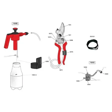 FELCO 19 Ергономичен модел с пулверизатор за агро защита