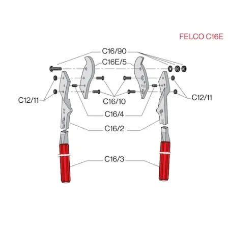 FELCO C16E Ножица за рязане на кабели до 20 mm