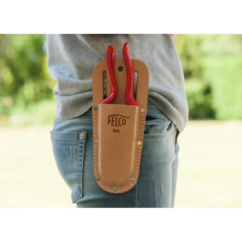 FELCO 910 Елегантен кожен калъф за лозарски ножици