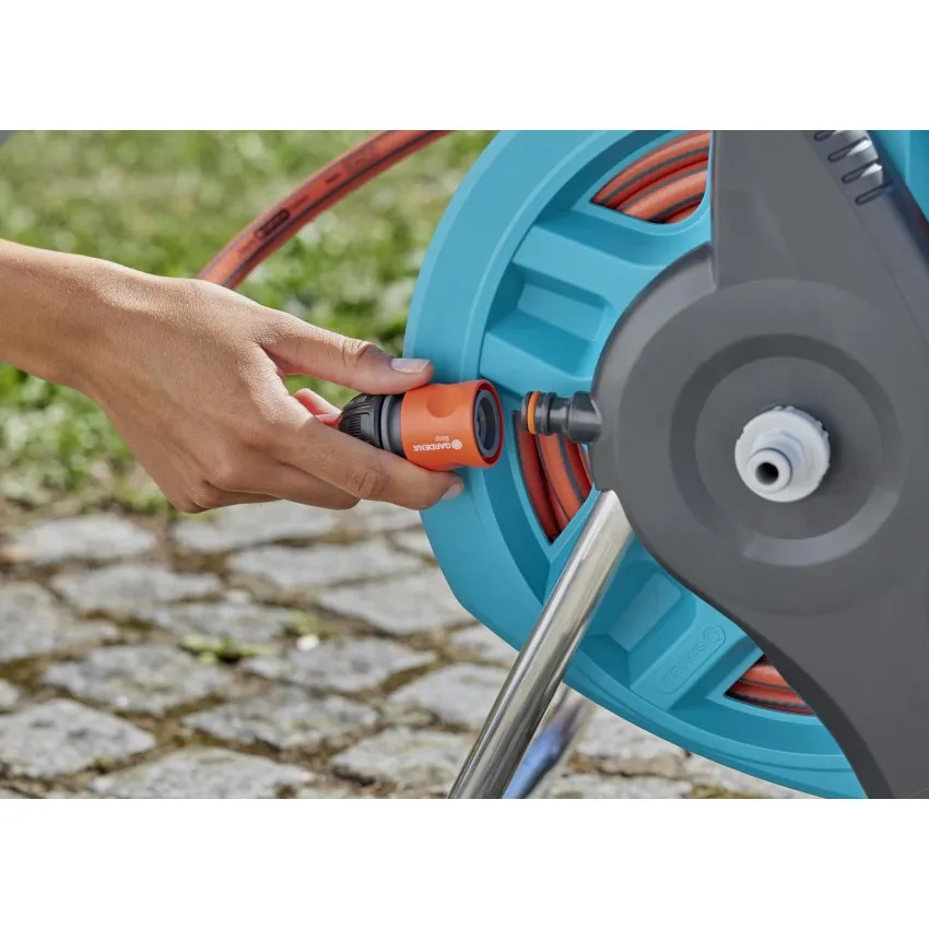 GARDENA 00757-20 Комплект касетка за плосък маркуч Classic 20 м с конектори