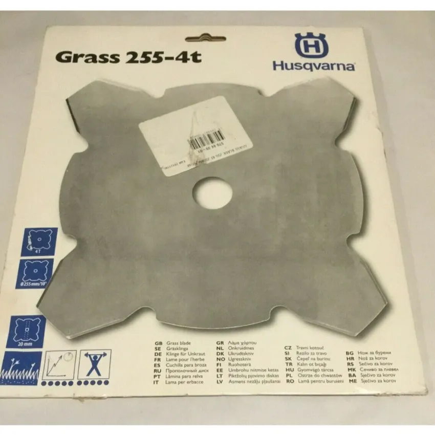 HUSQVARNA Нож за трева Grass 255-4T-20 СХ53 - 4-зъбен, 255 мм, за тримери