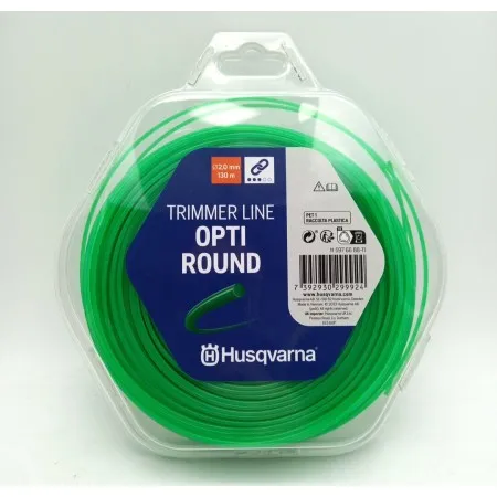 Husqvarna Opti Round 2.0 мм x 130 м - Зелена Тримерна Корда