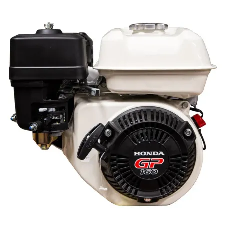 Honda Двигател GP160H-VX-3-5S Хоризонтален вал, с резба 2 1/4"/ft, вътрешна резба 5/16-24UNF, газ-фиксирана, с двоен въздушен филтър, с датчик за масло, без дефлектор, без искроуловител, бял цвят