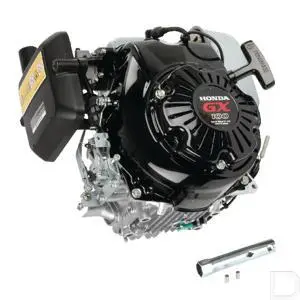 Honda Двигател GX100RT-KR-DA-SD Хоризонтален вал 15 мм външна резба М12х1.25, газ-жило, без въздушен филтър, без датчик за масло, с фланец, черен цвят