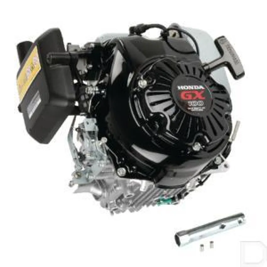 Honda Двигател GX100RT-KR-DA-SD Хоризонтален вал 15 мм външна резба М12х1.25, газ-жило, без въздушен филтър, без датчик за масло, с фланец, черен цвят