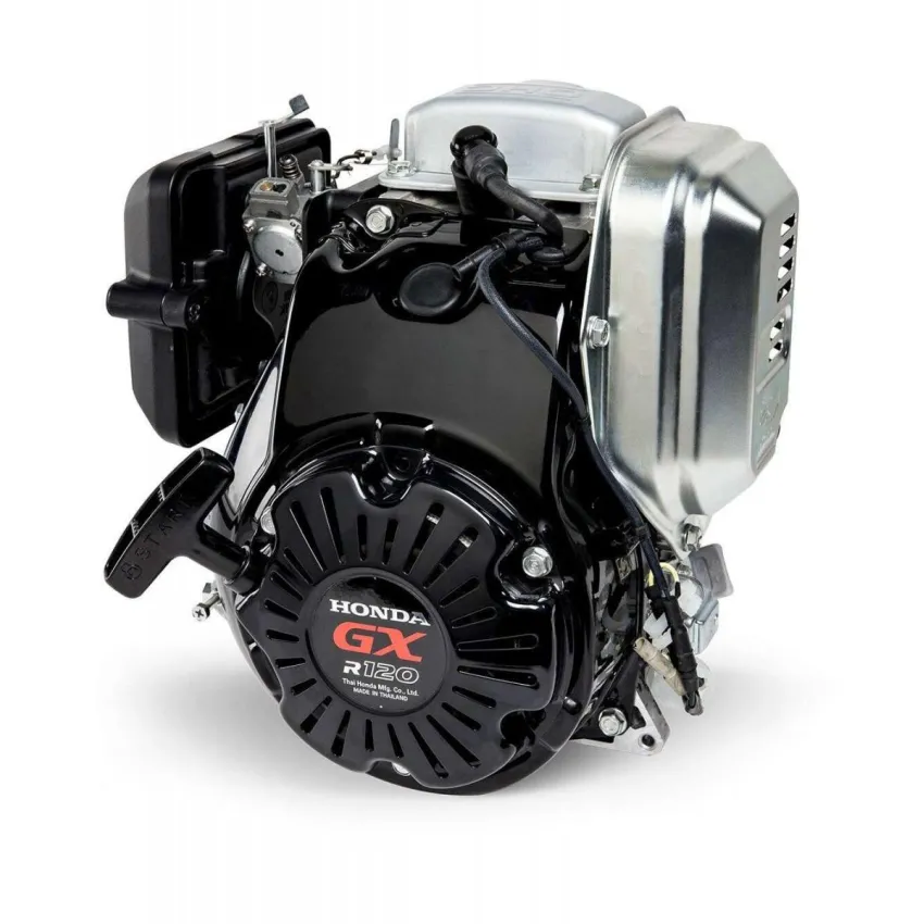 Honda Двигател GXR120RT-KR-DP-SD Хоризонтален вал 15 мм външна резба М12х1.25, газ-жило, без въздушен филтър, с датчик за масло, с фланец, черен цвят