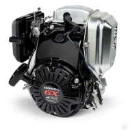 Honda Двигател GXR120RT-KR-E4-OH Хоризонтален вал 15 мм външна резба М12х1.25, газ-жило, двоен въздушен филтър, без датчик за масло, с фланец, червен цвят