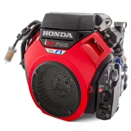 Honda Двигател GX700IRH-TX-F4-OH Хоризонтален вал 28.575 мм шпонка, вътрешна резба 7/16-20UNF, газ-потенциметър, двоен въздушен филтър, електрически старт, с датчик за масло, автоматичен смукач, горивна помпа, без искроуловител, зареждане 17А, червен цвят