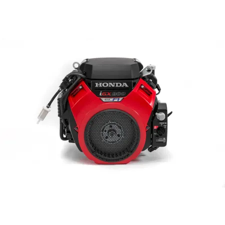 Honda Двигател GX800IRH-VX-E4-OH Хоризонтален вал, с резба 2 1/4"/ft, вътрешна резба 5/16-24UNF, газ-ключ, двоен въздушен филтър, електрически старт, с датчик за масло, автоматичен смукач, горивна помпа, без искроуловител, зареждане 17А, червен ц
