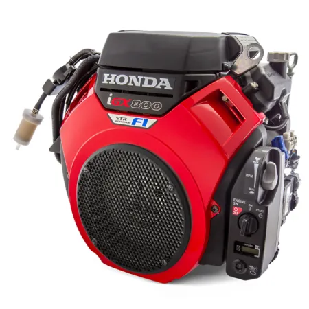 Honda Двигател GX800IRH-TX-F5-OH Хоризонтален вал 28.575 мм шпонка, вътрешна резба 7/16-20UNF, газ-потенциметър с жило, двоен въздушен филтър, електрически старт, с датчик за масло, автоматичен смукач, горивна помпа, без искроуловител, зареждане 17А, черв
