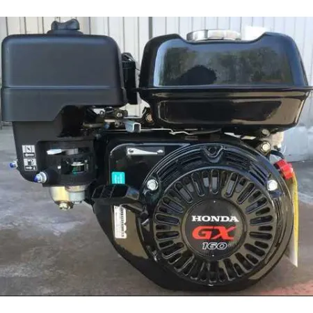 Honda Двигател GX160H2-SX-3-OH Хоризонтален вал 20 мм шпонка, вътрешна резба М8х1.25, газ-лост, с двоен въздушен филтър, с датчик за масло, без дефлектор, без искроуловител, червен цвят