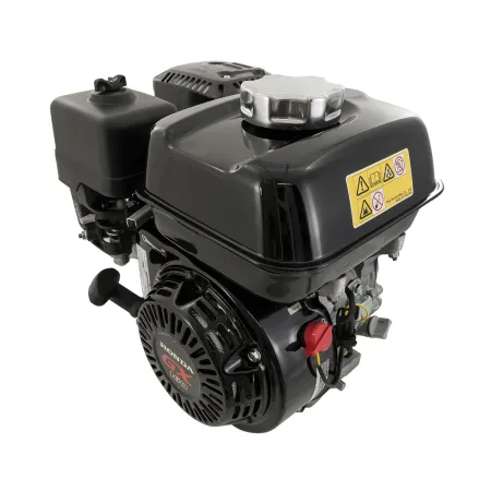 Honda Двигател GX160UT2-SG-24-SD Хоризонтален вал 20 мм шпонка, вътрешна резба М8х1.25, газ-жило, с тих въздушен филтър, с датчик за масло, с дефлектор, с искроуловител, черен цвят