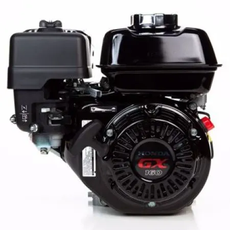 Honda Двигател GX160UH2-SX-S4-SD Хоризонтален вал 20 мм шпонка, вътрешна резба М8х1.25, газ-лост, с двоен въздушен филтър, с датчик за масло, с дефлектор, с искроуловител, черен цвят