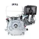Honda Двигател GX240UT2-QX-E4-OH Хоризонтален вал 25.4 мм шпонка, вътрешна резба 7/16-20UNF, електрически старт, газ-лост, с тих въздушен филтър, с датчик за масло, без дефлектор, без искроуловител, зареждане 1А, червен цвят