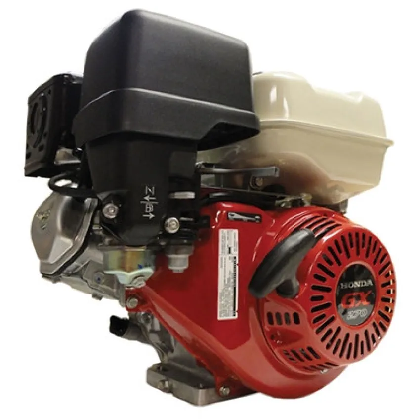 Honda Двигател GX270UT2-QC-2-SD Хоризонтален вал 25.4 мм шпонка, вътрешна резба 7/16-20UNF, газ-лост, с Cyclone въздушен филтър, с датчик за масло, с дефлектор, без искроуловител, черен цвят