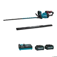 Професионален акумулаторен храсторез Makita UH005GZ + Комплект батерии и зарядно Makita 191L77-9, XGT