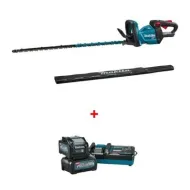 Професионален акумулаторен храсторез Makita UH006GZ + Комплект батерии и зарядно Makita 191L77-9, XGT