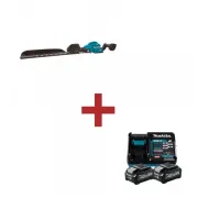 Професионален акумулаторен храсторез Makita UH014GZ + Комплект батерии и зарядно Makita 191L77-9, XGT