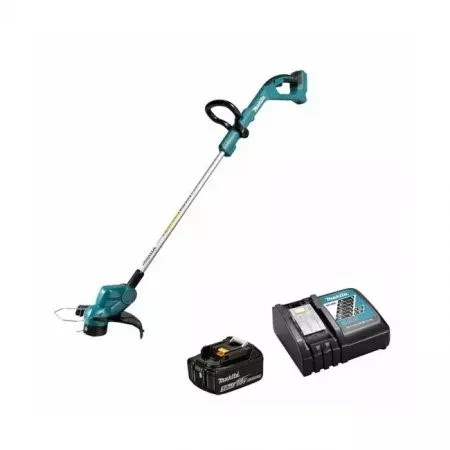 Акумулаторен тример Makita DUR193Z + Акумулаторна батерия Makita BL1830 + Бързозарядно устройство Makita DC18RC, LXT