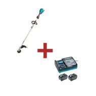 Професионален акумулаторен тример Makita UR007GZ01 + Комплект батерии и зарядно Makita 1911V6-0, XGT