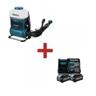 Професионална акумулаторна пръскачка Makita PM001GZ01 + Комплект батерии и зарядно Makita 191L77-9, XGT