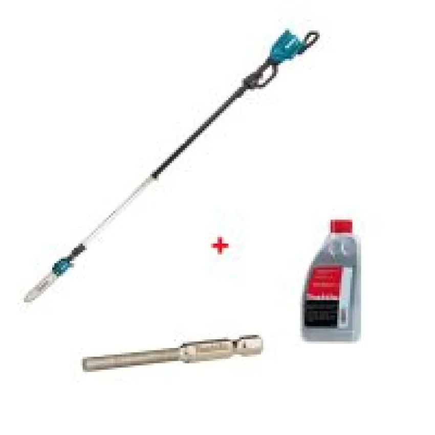 Акумулаторна телескопична кастрачка Makita DUA301Z, LXT, 18+18 V, 300 мм, без батерия и зарядно + ПОДАРЪК Масло за смазване на вериги Makita + Кръгла пила за заточване Makita