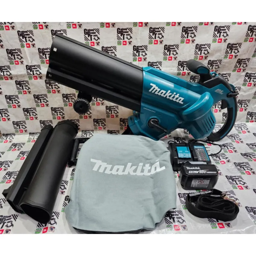 Акумулаторен листосъбирач Makita DUB187T001, LXT, 3 в 1, 18 V, 5 Ah, 60 м/сек, 25 л, с батерия и зарядно + ПОДАРЪК рекламна шапка Makita