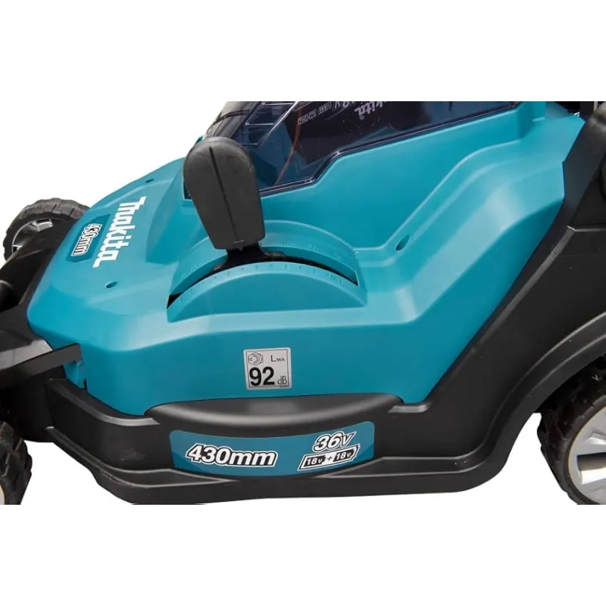 Акумулаторна косачка Makita DLM432PT2, 36 V, 5 Ah, 430 мм, с батерии и зарядно